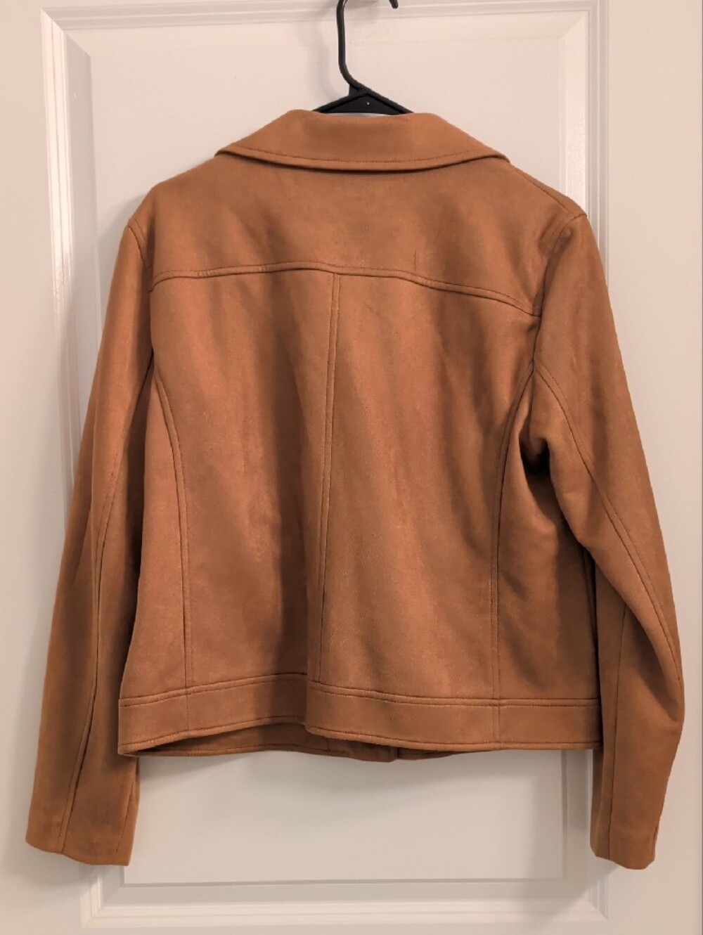 LOFT Tan Faux Suede Moto Jacket - Picture 3 of 7